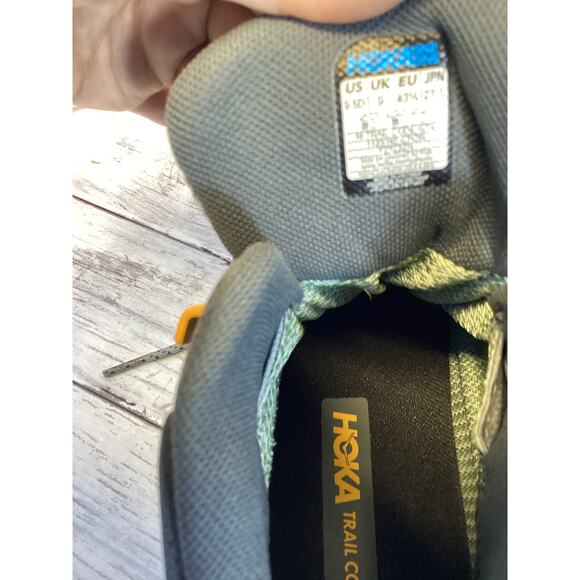 Hoka Men's Gray and Orange Hiking Shoes - Picture 4 of 6